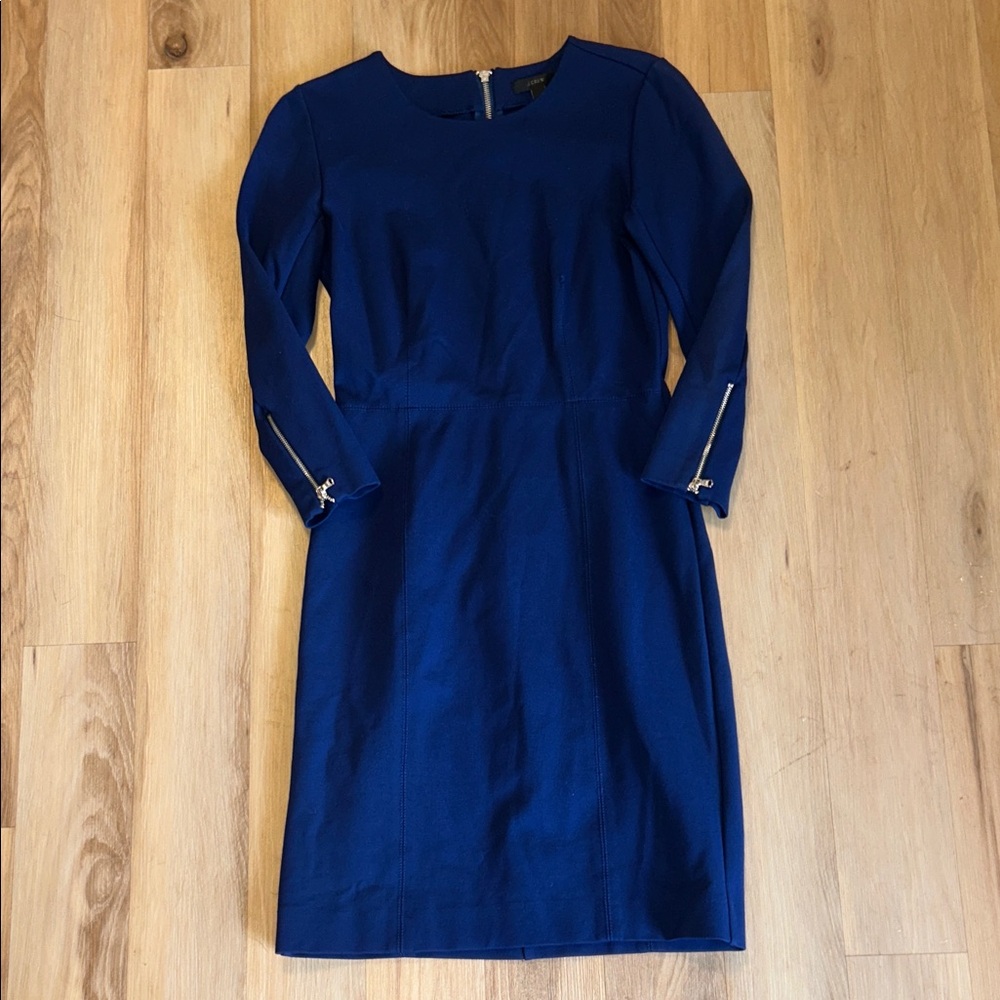 J. Crew Royal Blue Long Sleeve Dress